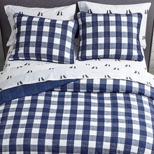Load image into Gallery viewer, Eddie Bauer Lake House Plaid Quilt Set, Full/Queen, Blue