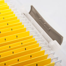 Load image into Gallery viewer, IRIS USA, Inc. 34 Quart Store And Slide File Box-Tan Handle, Clear