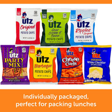 Load image into Gallery viewer, Utz Snack Variety Pack (Pack of 42) Individual Snacks, Includes Potato Chips, Cheese Curls, Popcorn, and Party Mix, Crunchy Travel Snacks for Lunches, Vending Machines, and Enjoying on the Go