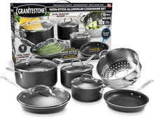 Load image into Gallery viewer, GRANITESTONE 10 Piece Nonstick Cookware Set, Scratch-Resistant, Granite-Coated, Dishwasher and Oven-Safe, PFOA-Free As Seen On TV