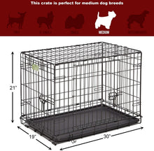 Load image into Gallery viewer, MidWest Homes for Pets Dog Crate | iCrate Single Door &amp; Double Door Folding Metal Dog Crates | Fully Equipped