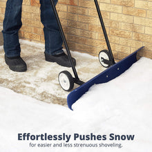Load image into Gallery viewer, The Snowcaster 30SNC Wheeled Snow Pusher Shovel, Blue