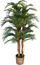 Load image into Gallery viewer, Vintage Home 5 Foot Tall High End Realistic Silk Palm Tree with Wicker Basket Planter
