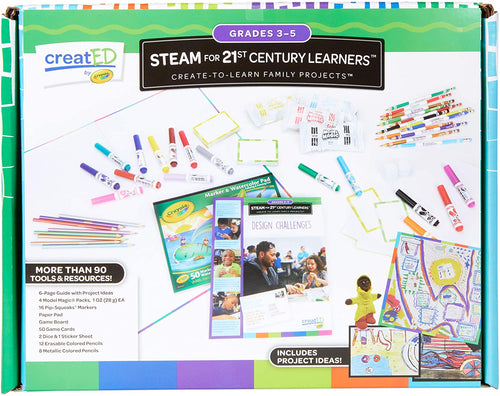 Crayola Created Family Engagement Kits, STEAM for Grades 3-5 Learning Games, Multi