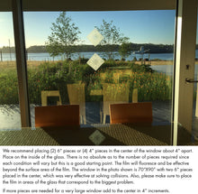 Load image into Gallery viewer, Artscape Etched Bird&#39;s Eye View Clear Window Deflector 6&quot; X 6&quot;, 6 In. X 6