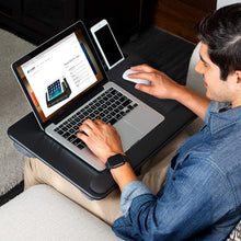 Load image into Gallery viewer, LapGear Home Office Pro Lap Desk with Wrist Rest, Mouse Pad, and Phone Holder