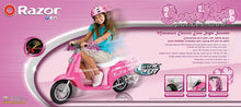 Load image into Gallery viewer, Razor Pocket Mod - 24V Miniature Euro-Style Electric Scooter, Vintage-Inspired Design, Hidden Storage Below Cushioned Seat, Up to 15 mph and Up to 40 min Ride Time