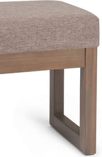 Load image into Gallery viewer, SIMPLIHOME Milltown 26 inch Wide Contemporary Rectangle Footstool Ottoman Bench