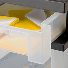 Load image into Gallery viewer, IRIS 3-Drawer File Cart with Organizer Top, Without Wheels, Black