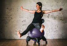 Load image into Gallery viewer, Gaiam Classic Balance Ball Chair – Exercise Stability Yoga Ball Premium Ergonomic Chair for Home and Office Desk with Air Pump, Exercise Guide and Satisfaction Guarantee