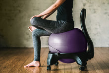 Load image into Gallery viewer, Gaiam Classic Balance Ball Chair – Exercise Stability Yoga Ball Premium Ergonomic Chair for Home and Office Desk with Air Pump, Exercise Guide and Satisfaction Guarantee