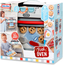 Load image into Gallery viewer, Little Tikes First Oven Realistic Pretend Play Appliance for Kids, Play Kitchen with 11 Accessories and Realistic Cooking Sounds, Unique Toy Multi-Color, Ages 2+