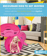 Load image into Gallery viewer, GigaTent 72&quot; Long (6 Feet) pop up Dolphin Play Tunnel  Indoors &amp; Outdoors Pink