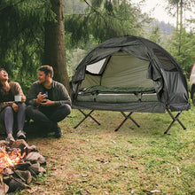 Load image into Gallery viewer, Outsunny All-in One Portable Camping Cot Tent with Air Mattress, Sleeping Bag, and Pillow