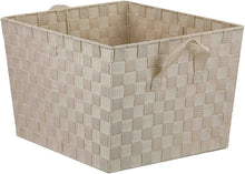 Load image into Gallery viewer, Home Basics PB49150 Non-Woven Strap Bin, X-Large, Ivory