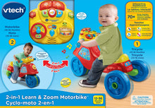 Load image into Gallery viewer, VTech 2 In 1 Learn &amp; Zoom Motor Bike,Red