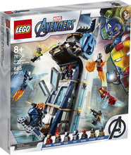 Load image into Gallery viewer, LEGO Marvel Avengers: Avengers Tower Battle 76166 Collectible Building Toy with Action Scenes and Superhero Minifigures; Cool Holiday or Birthday Gift