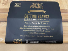 Load image into Gallery viewer, Thyme &amp; Table 2 piece Bamboo Cutting Boards WM1554-G