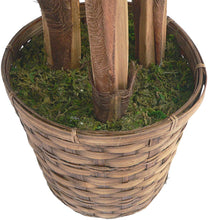 Load image into Gallery viewer, Vintage Home 5 Foot Tall High End Realistic Silk Palm Tree with Wicker Basket Planter