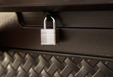 Load image into Gallery viewer, Rubbermaid Patio Chic Plastic Storage Bench, Dark Teak Basket Weave