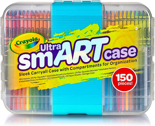 Crayola Ultra Smart Case, Art Tool Kit, Cool Case with Multiple Compartments, Great Gift
