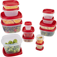 Load image into Gallery viewer, Rubbermaid Easy Find Lids Food Storage Containers, Racer Red, 28-Piece Set