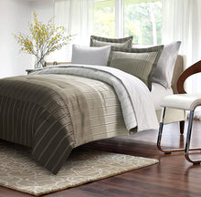 Load image into Gallery viewer, Ombre Stripe Taupe 8-Piece Bed-in-Bag