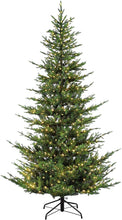 Load image into Gallery viewer, Puleo International 7.5 Foot Pre-Lit Natural Fir Artificial Christmas Tree with 700 Clear Lights, Green