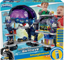 Load image into Gallery viewer, Fisher-Price Imaginext DC Super Friends Super Surround Batcave, Interactive Batman Playset with Lights, Sounds and 5 Exclusive Figures
