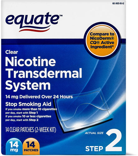 Equate Nicotine Transdermal System Step 2, 14mg Clea (1)