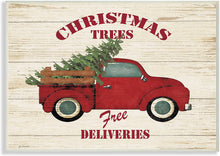 Load image into Gallery viewer, Stupell Industries Merry Christmas Vintage Tree Truck Stretched Canvas Wall Art, Proudly Made in USA