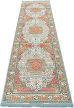 Load image into Gallery viewer, Unique Loom Baracoa Collection Bright Tones Vintage Traditional Light Blue Area Rug