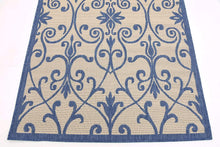 Load image into Gallery viewer, Unique Loom Outdoor Botanical Collection Traditional Border Transitional Indoor and Outdoor Flatweave Rug