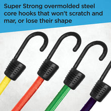 Load image into Gallery viewer, SmartStraps Standard  Bungee Cord Value Pack (20pc) – Secure Light Loads Such as Coolers, Luggage and Gas Cans –, Versatile, Economical Bungees in a Variety of Sizes