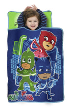 Load image into Gallery viewer, PJ Masks All Shout Horray Toddler Nap Mat - Includes Pillow and Fleece Blanket – Great for Boys and Girls Napping at Daycare, Preschool, Or Kindergarten - Fits Sleeping Toddlers and Young Children