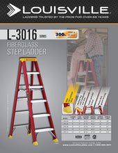 Load image into Gallery viewer, Louisville Ladder 4-Feet Fiberglass Stepladder, 300-Pound Capacity, L-3016-04