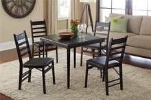 Load image into Gallery viewer, Cosco Wood Folding Chair with vinyl seat &amp; Ladder Back, 2 pack, Espresso