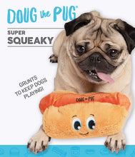 Load image into Gallery viewer, Outward Hound Doug The Pug Incrediplush Hot Dog Squeaky Plush Dog Toy