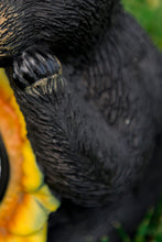 Load image into Gallery viewer, Alpine Solar Bear with Sunflower Statuary, 10 Inch Tall