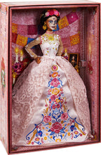 Load image into Gallery viewer, Barbie Signature Dia De Muertos 2020 Doll (12-in Brunette) in Embroidered Lace Dress and Flower Crown, with Certificate of Authenticity