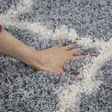Load image into Gallery viewer, Shaggy Collection Trellis Design Area Rug