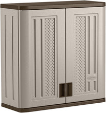 Load image into Gallery viewer, Suncast BMC3000 Cabinet-Resin Construction for Wall Mounted Garage Storage, 30.25" Organizer Doors &amp; Slate Top, Silver/Platinum