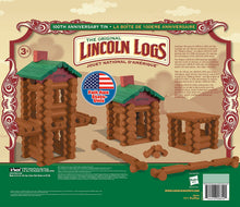 Load image into Gallery viewer, LINCOLN LOGS –100th Anniversary Tin-111 Pieces-Real Wood Logs-Ages 3+ - Best Retro Building Gift Set for Boys/Girls - Creative Construction Engineering – Top Blocks Game Kit - Preschool Education Toy