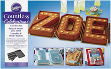 Load image into Gallery viewer, Wilton 2105-0801 Countless Celebrations Set, 10-Piece Letter and Number cake pan