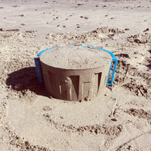 Load image into Gallery viewer, Create A Castle - Sand or Snow Castle Mold Set - 5 Piece Basic Plus Building Set with Multipurpose Tool, Battlement, and Window Mold, 1 Mesh Backpack for Easy Storage and Cleaning - for Kids &amp; Adults