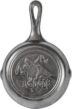 Load image into Gallery viewer, Lodge Wildlife Series-6.5" Cast Iron Skillet with Wolf Scene, Black