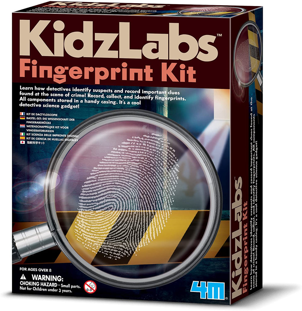 4M KidzLabs Fingerprint Kit - Spy Forensic Science Lab - Educational STEM Toys Gift for Kids & Teens, Boys & Girls