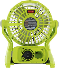 Load image into Gallery viewer, Ryobi P3320 18 Volt Hybrid One+ Battery or AC Powered Adjustable Indoor / Outdoor Shop Fan (Battery and Extension Cord Not Included / Fan Only)
