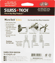 Load image into Gallery viewer, Swiss+Tech ST50022 Polished SS 6-in-1 Key Ring Multitool with Screwdrivers, Pliers, Wire Cutter/Stripper