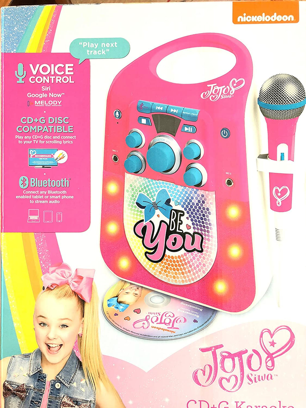 Jojo Siwa CD G Karaoke Machine with One Wired Microphone